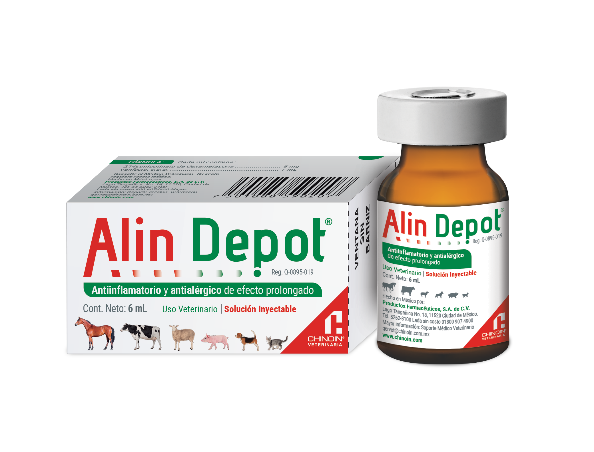 Alin Depot Inyectable Frasco ámpula con 6 ml