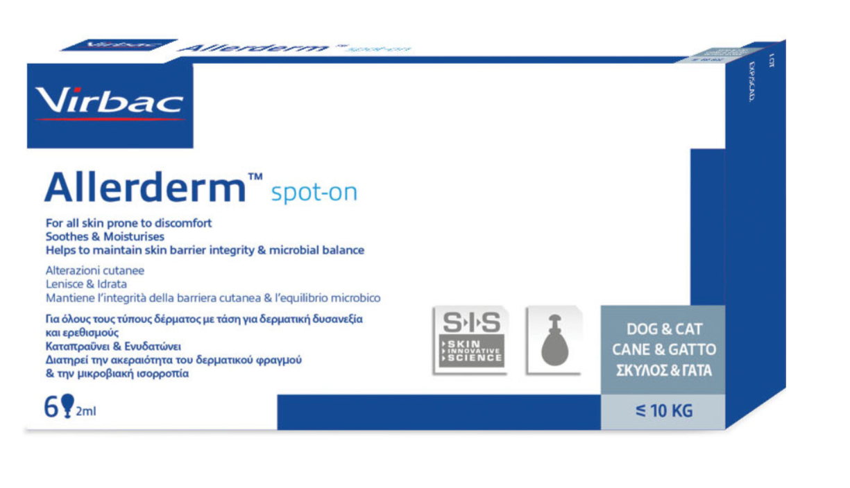 Allerderm spot-on 4 mL ( 6 pipetas ) perros mayores de 10 kg