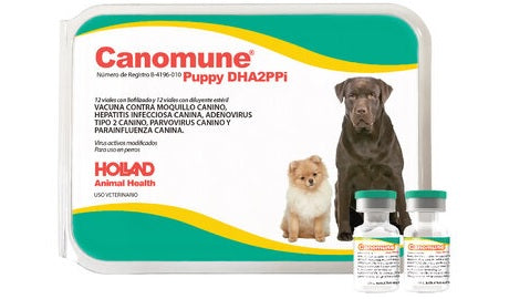 Canomune Puppy DHA2PPI ( VACUNA QUINTUPLE ) 1 DOSIS INDIVIDUAL REQUIERE TRANSPORTARSE EN FRÍO LLAME PARA COTIZAR ENVÍO