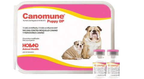 Canomune Puppy DP ( VACUNA DOBLE ) 12 DOSIS REQUIERE TRANSPORTARSE EN FRÍO LLAME PARA COTIZAR ENVÍO