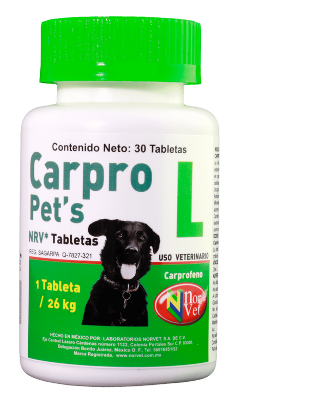 Carpro Pets L NRV 30 tabletas  ( Carprofeno )