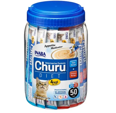 Churu Diet ( Premio Cremoso para Gato Estimulador del apetito ) Tarro con 50 sobres