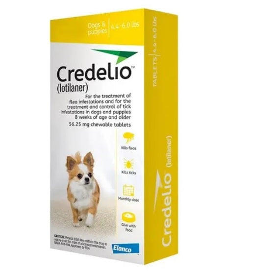 Credelio 1.3-2.5 kg  3 tabletas ( 56.25 mg Lotilaner ) Pulgas y Garrapatas