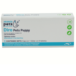 Diro Pets Puppy 8 Tabletas Desparasitante (Antes Pet-Gard)