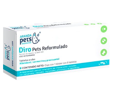 Diro Pets Reformulado 6 Tabletas Desparasitante ( Antes Pet Gard )