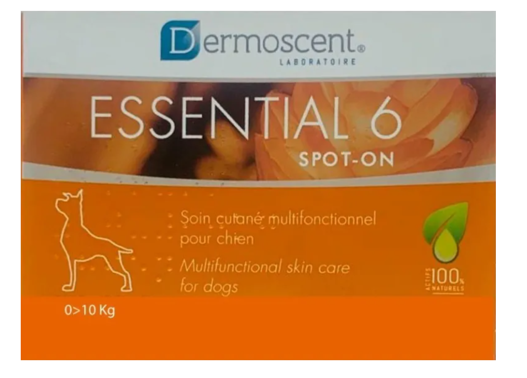 Dermoscent Essential 6 Spot-on  0 a 10 kg ( 4 pipetas  0.06 mL)