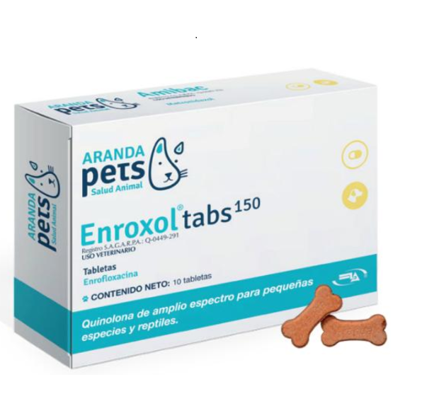 Enroxol Tabs 150 10 Tabletas Orales ( Enrofloxacina 150 mg )