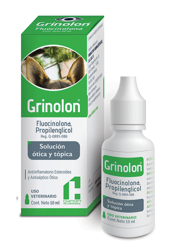 Grinolon Ótico gotas 10 mL ( perros y gatos )