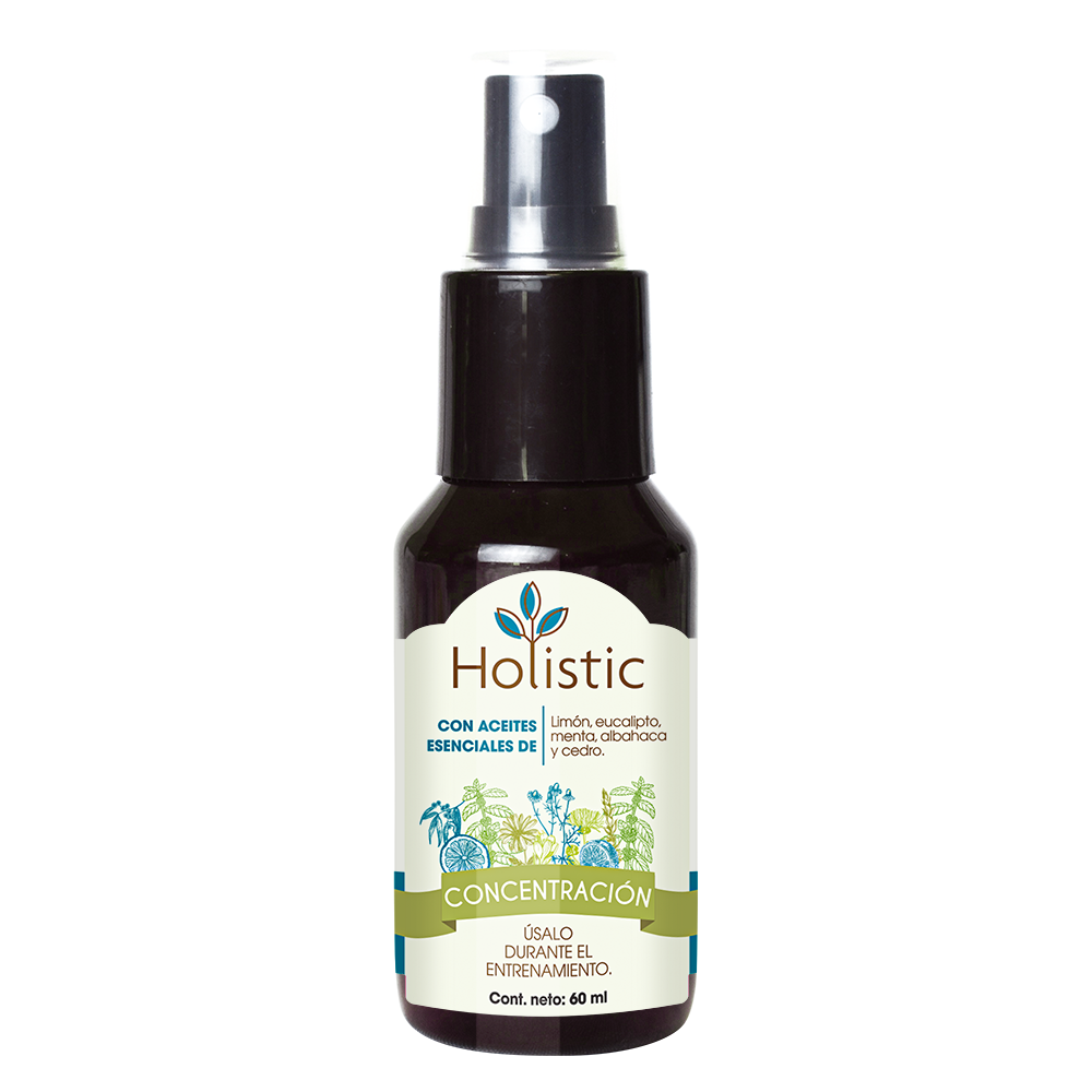 Holistic Concentración 60 mL  (Entrenamiento : Aprendizaje, Concentración y Agilidad ) Aromaterapia