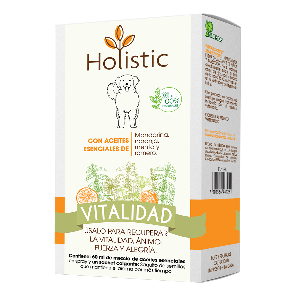 Holistic Vitalidad 60 mL  (Vitalidad, Ánimo, Fuerza y Alegría ) Aromaterapia