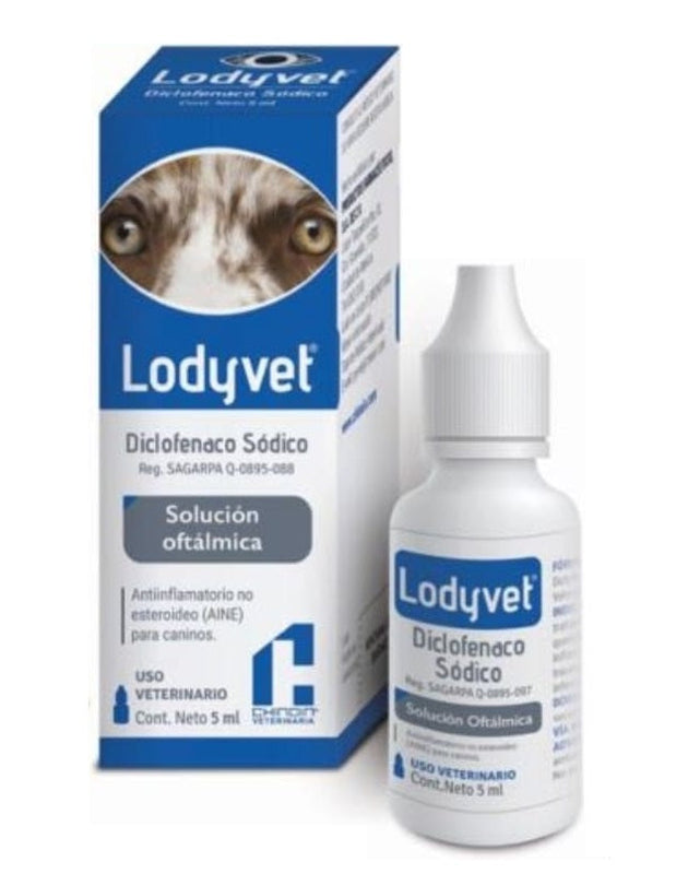 Lodyvet oftálmico gotas 5 mL perros y gatos ( diclofenaco )