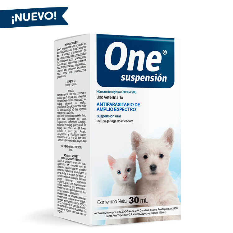 One Suspensión Oral 30 mL ( Febendazol Tortrazuril Prazicuantel )