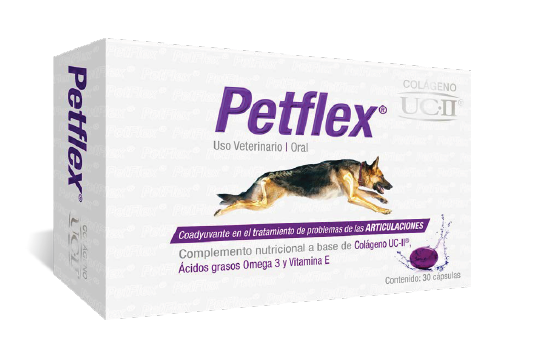 Petflex 30 cápsulas gelatina blanda ( colágeno ácidos grasos )