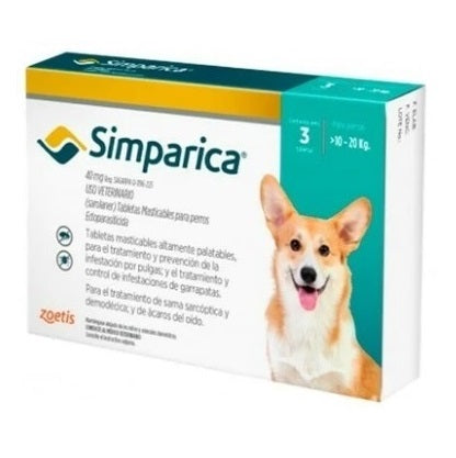 Simparica 40 mg ( 10-20 kg ) 3 tableta