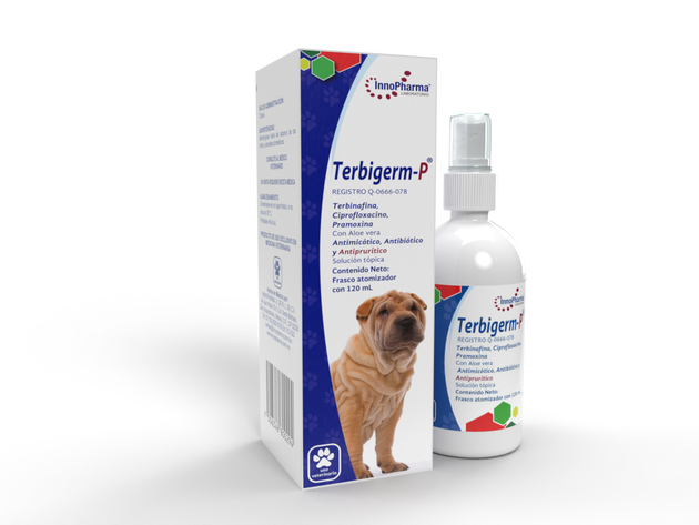 Terbigerm-P 120 mL ( Antimicótico Antimicrobiano y Antiprurítico con Aloe Vera )