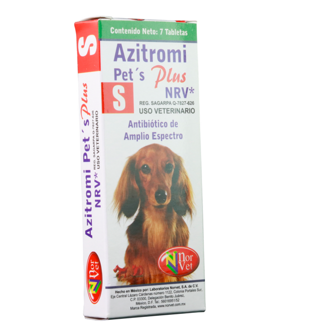 Azitromi-Pets Plus S  7 tabletas DESCONTINUADO