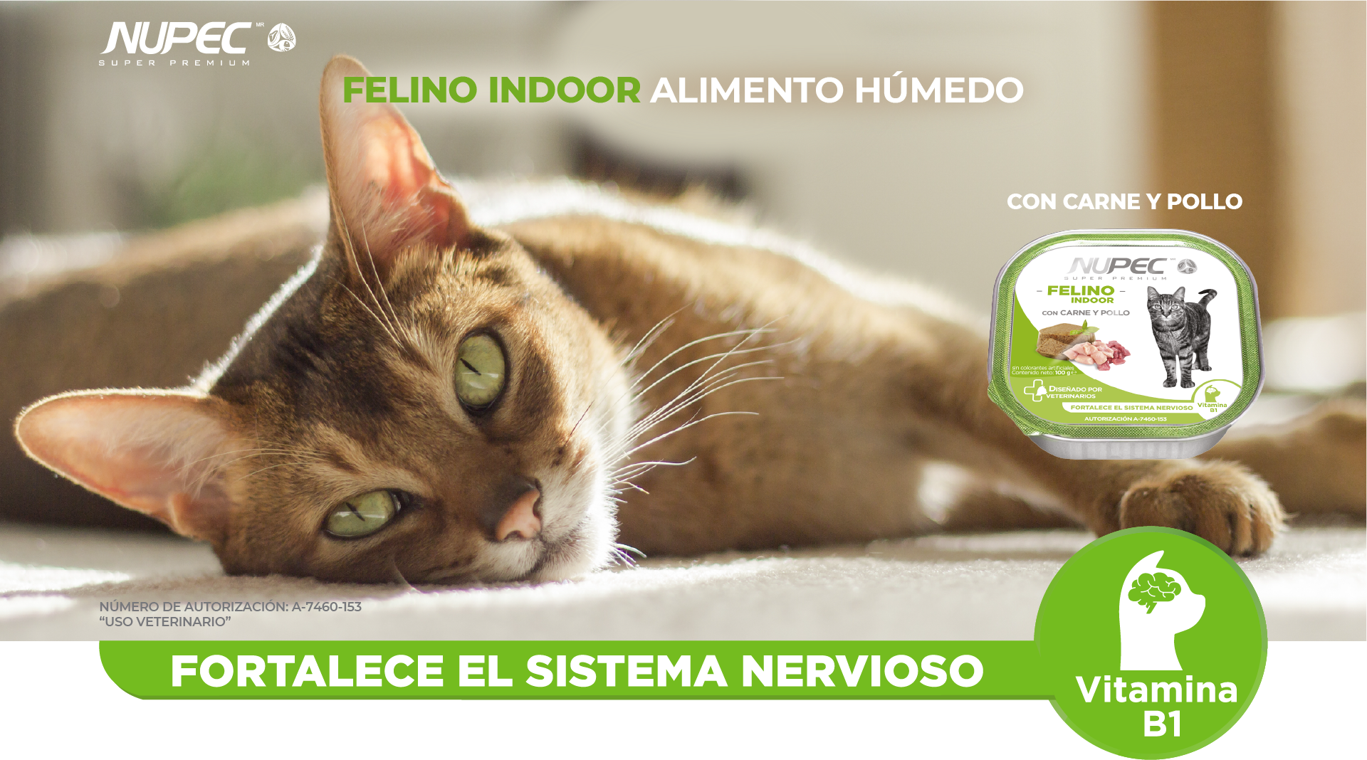 Nupec Felino Indoor 100 g  ( Alimento húmedo con carne y pollo )