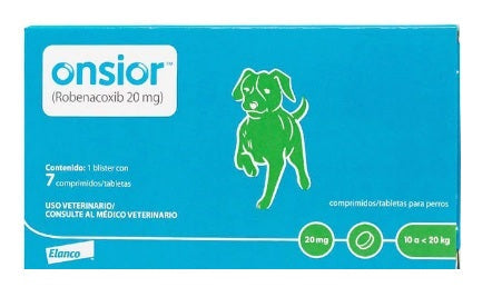 Onsior 20 mg 7 tabletas ( Robenacoxib ) antiinflamatorio