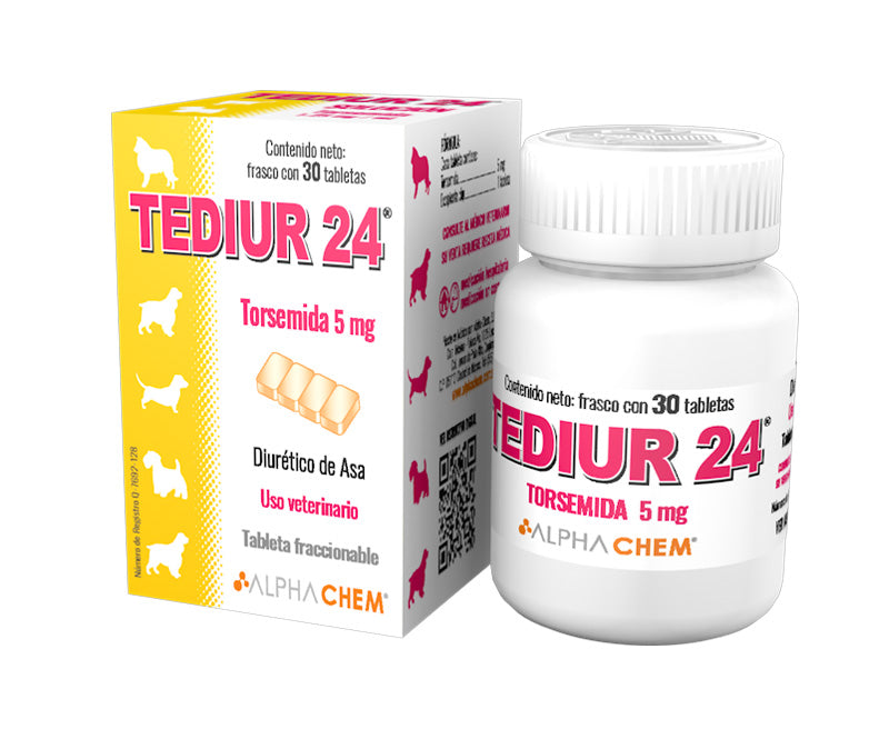 Tediur 24.5 mg  30 Tabletas  ( Diurético - Torsemida )